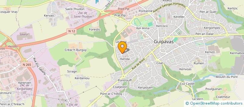 localisation de l'entreprise MONSIEUR MICKAEL GOBEAUT  GUIPAVAS