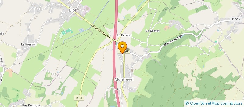 localisation de l'entreprise MONSIEUR MICKAEL GONCALO RIBEIRO  MONTREVEL