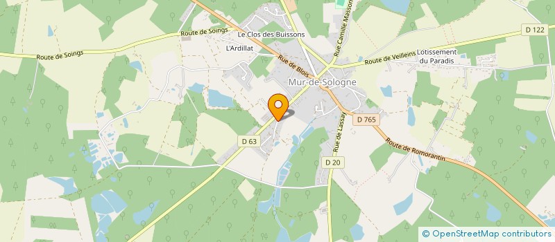 localisation de l'entreprise MONSIEUR MICKAEL GRESLE  MUR-DE-SOLOGNE