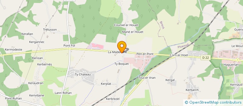 localisation de l'entreprise MONSIEUR MICKAEL GUILLEMET  PLOEMEL