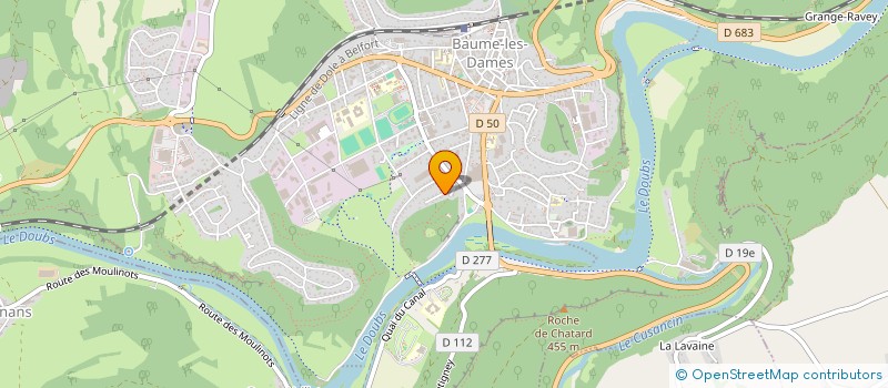 localisation de l'entreprise MONSIEUR MICKAEL HENRY  BAUME-LES-DAMES