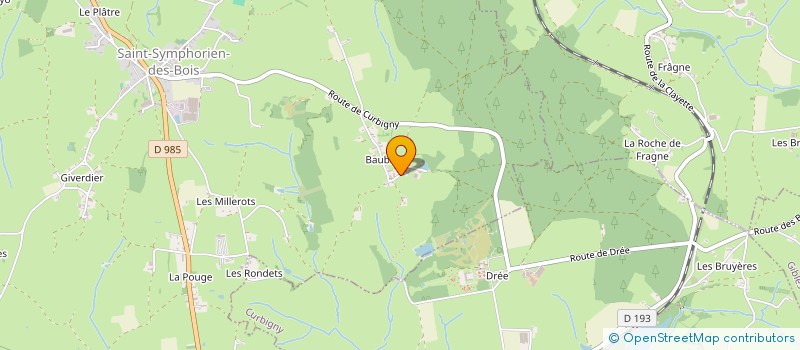 localisation de l'entreprise MONSIEUR MICKAEL JOLY  SAINT-SYMPHORIEN-DES-BOIS