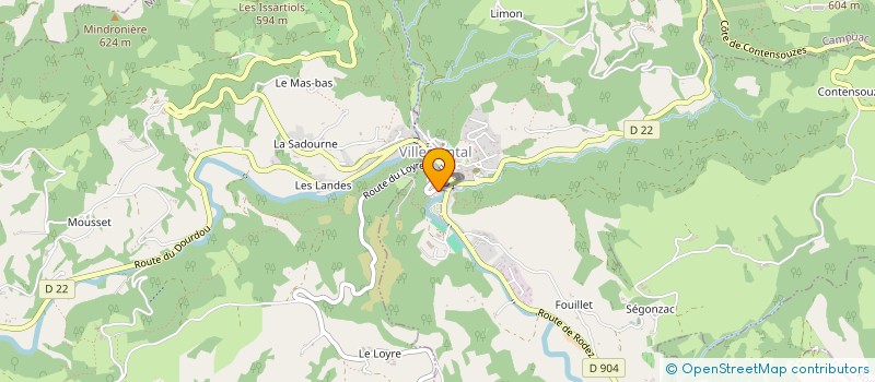 localisation de l'entreprise MONSIEUR MICKAEL LACASSAGNE  VILLECOMTAL