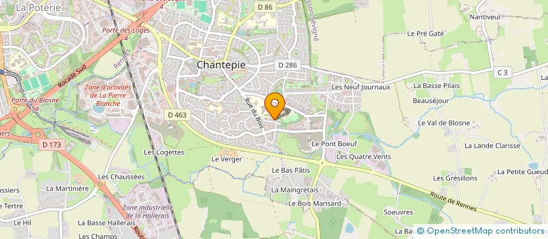 localisation de l'entreprise MONSIEUR MICKAEL LAIR  CHANTEPIE