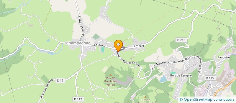 localisation de l'entreprise MONSIEUR MICKAEL LAJARRIGE à CHAMPAGNAC