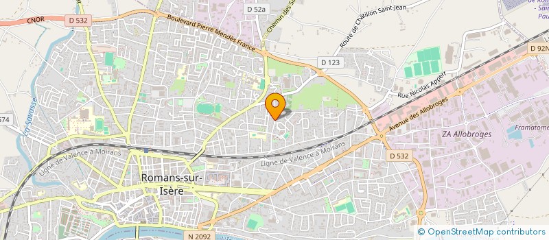 localisation de l'entreprise MONSIEUR MICKAEL LALLAIN  ROMANS-SUR-ISERE