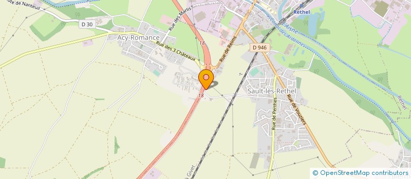 localisation de l'entreprise MONSIEUR MICKAEL LANDRAGIN  SAULT-LES-RETHEL