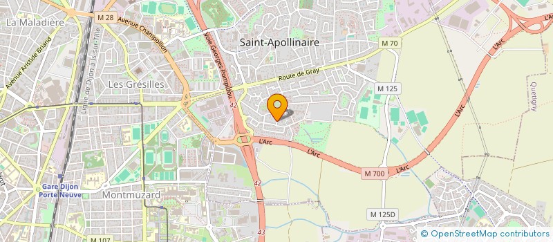 localisation de l'entreprise MONSIEUR MICKAEL LARIBIA  SAINT-APOLLINAIRE