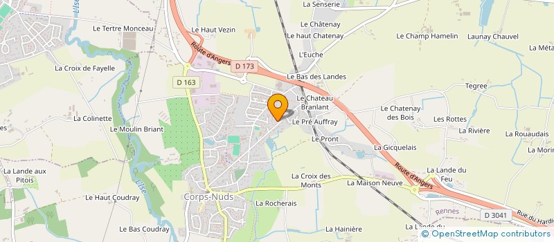 localisation de l'entreprise MONSIEUR MICKAEL LE BRAS  CORPS-NUDS