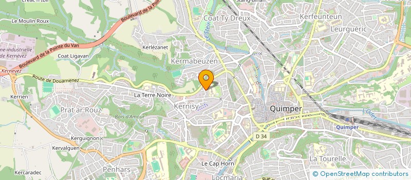 localisation de l'entreprise MONSIEUR MICKAEL LE DU à QUIMPER