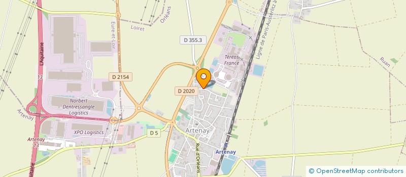 localisation de l'entreprise MONSIEUR MICKAEL LEFRANC à ARTENAY