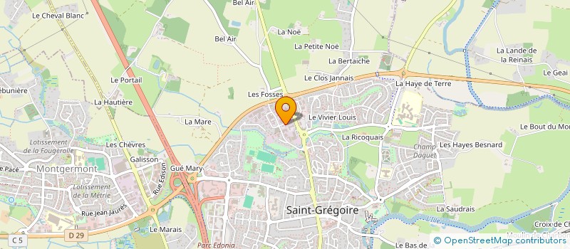 localisation de l'entreprise MONSIEUR MICKAEL LEMETAYER  SAINT-GREGOIRE