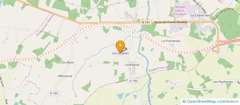 localisation de l'entreprise MONSIEUR MICKAEL LESERVOISIER  EXIDEUIL-SUR-VIENNE