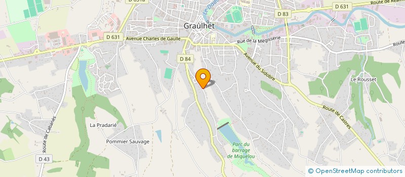 localisation de l'entreprise MONSIEUR MICKAEL LEYGUE  GRAULHET