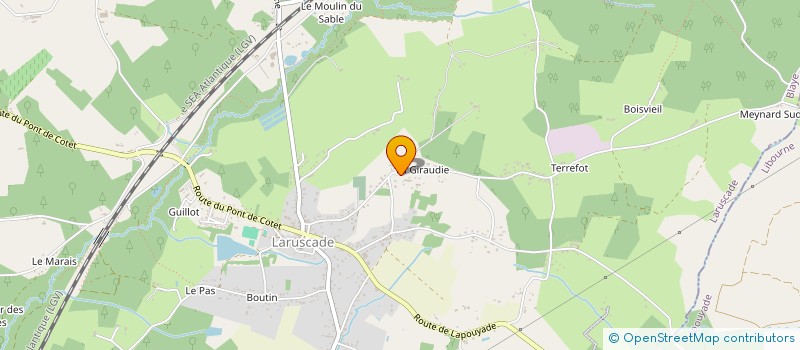 localisation de l'entreprise MONSIEUR MICKAEL MARIE  LARUSCADE