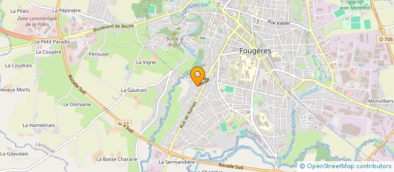 localisation de l'entreprise MONSIEUR MICKAEL MARTINENQ  FOUGERES