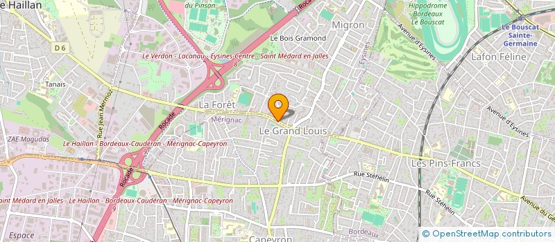 localisation de l'entreprise MONSIEUR MICKAEL MAZZOLI  EYSINES