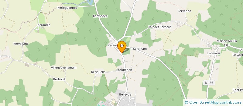 localisation de l'entreprise MONSIEUR MICKAEL MERLINI  PLUMELIAU-BIEUZY