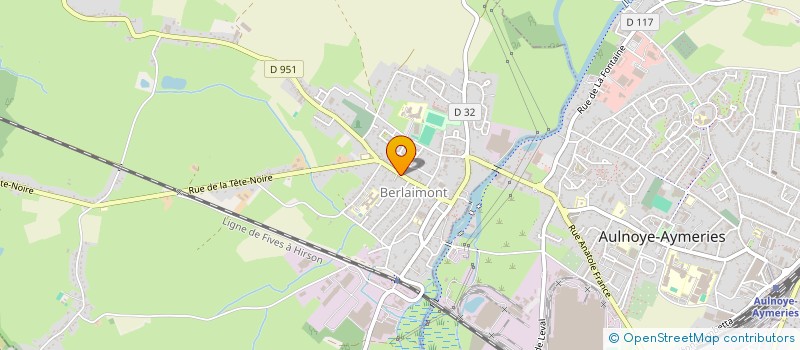 localisation de l'entreprise MONSIEUR MICKAEL MIDOUX  BERLAIMONT