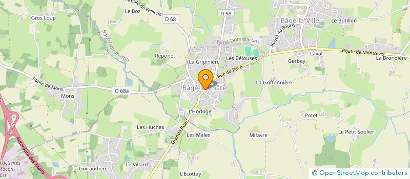 localisation de l'entreprise MONSIEUR MICKAEL MOREIRA  BAGE-LE-CHATEL