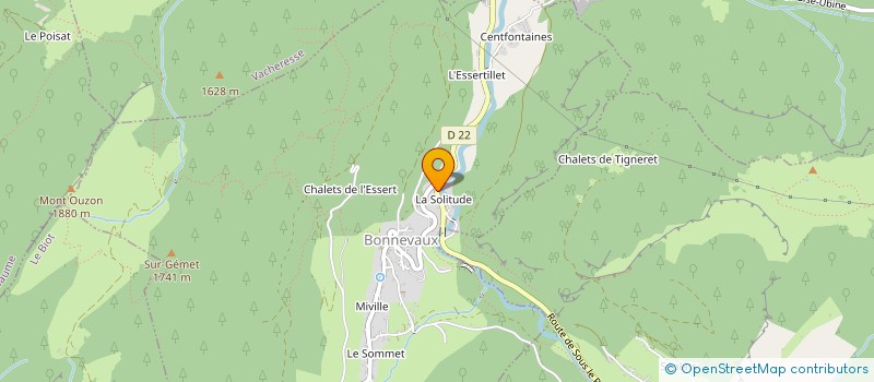 localisation de l'entreprise MONSIEUR MICKAEL MOSER  BONNEVAUX