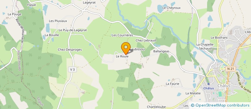 localisation de l'entreprise MONSIEUR MICKAEL MOULUN à CHALUS