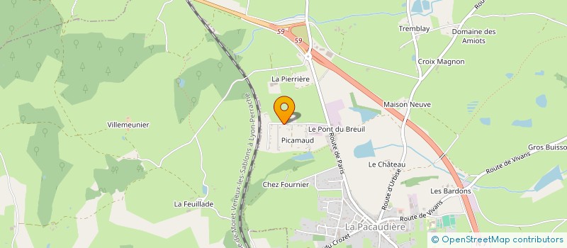 localisation de l'entreprise MONSIEUR MICKAEL OBLETTE  PACAUDIERE (LA)