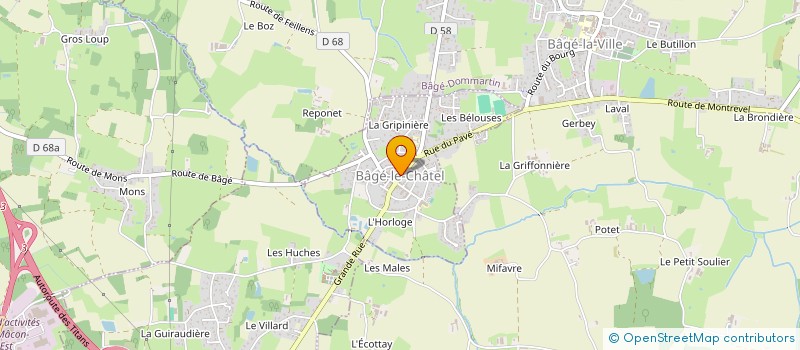 localisation de l'entreprise MONSIEUR MICKAEL PATINGRE à BAGE-LE-CHATEL