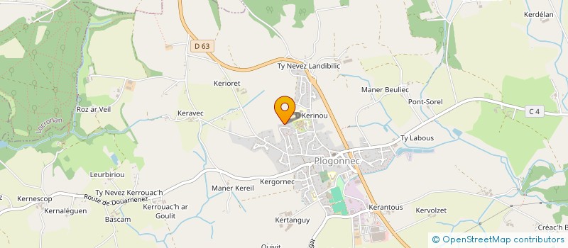 localisation de l'entreprise MONSIEUR MICKAEL PERROT  PLOGONNEC