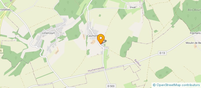 localisation de l'entreprise MONSIEUR MICKAEL PEUVREL  HUCHENNEVILLE