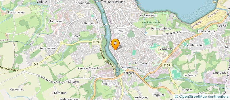 localisation de l'entreprise MONSIEUR MICKAEL PEUZIAT à DOUARNENEZ