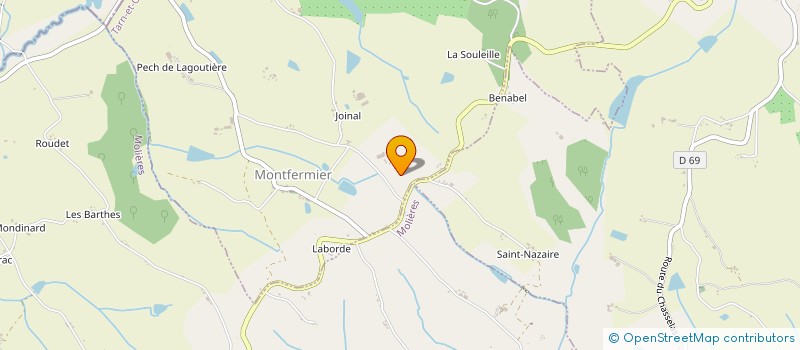 localisation de l'entreprise MONSIEUR MICKAEL PINEL à MONTALZAT