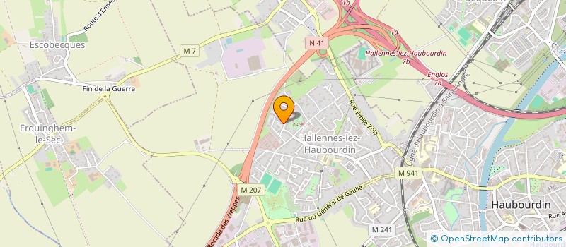 localisation de l'entreprise MONSIEUR MICKAEL PINTE  HALLENNES-LEZ-HAUBOURDIN