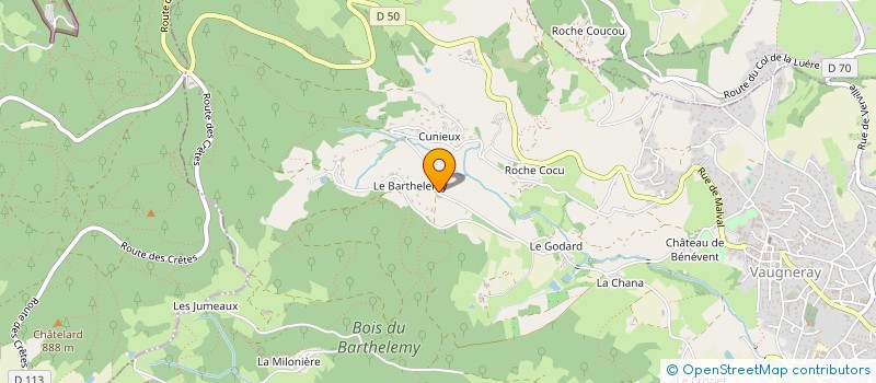 localisation de l'entreprise MONSIEUR MICKAEL PONCHON  VAUGNERAY