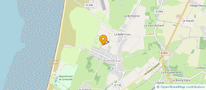 localisation de l'entreprise MONSIEUR MICKAEL POTTIER  BREVILLE-SUR-MER