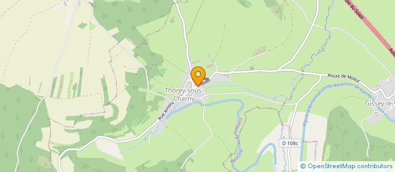 localisation de l'entreprise MONSIEUR MICKAEL PRUD'HOMME  THOREY-SOUS-CHARNY