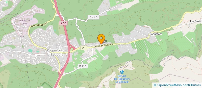 localisation de l'entreprise MONSIEUR MICKAEL PRUNIER  ROQUEFORT-LA-BEDOULE