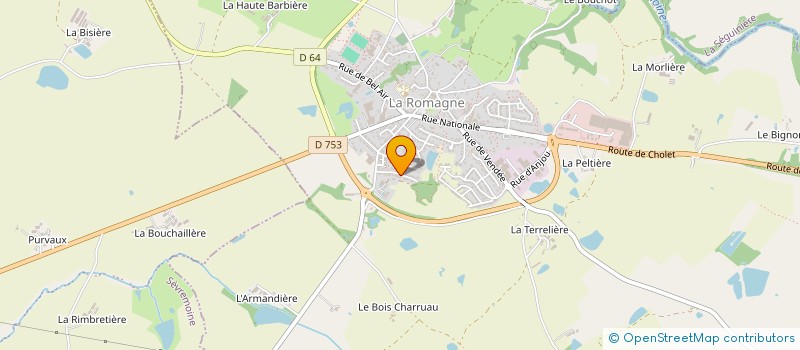 localisation de l'entreprise MONSIEUR MICKAEL RACAUD  LA ROMAGNE