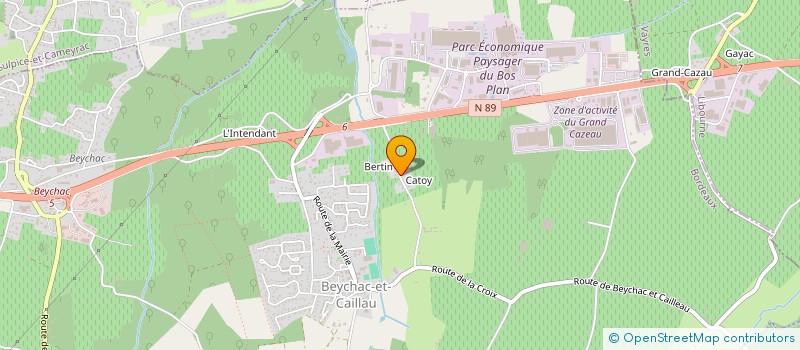 localisation de l'entreprise MONSIEUR MICKAEL RIVIERE  BEYCHAC-ET-CAILLAU