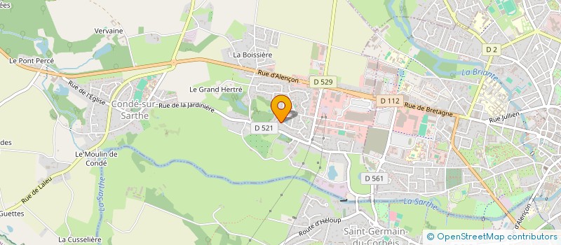 localisation de l'entreprise MONSIEUR MICKAEL ROLAND BRIERE à CONDE-SUR-SARTHE