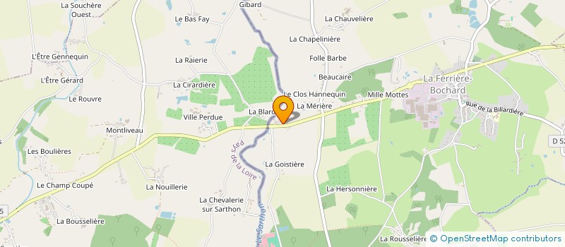 localisation de l'entreprise MONSIEUR MICKAEL ROUZIER à LA FERRIERE-BOCHARD
