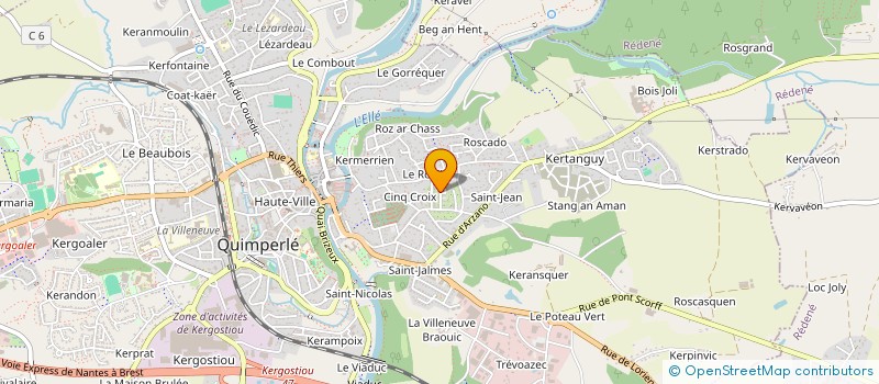 localisation de l'entreprise MONSIEUR MICKAEL ROY  QUIMPERLE