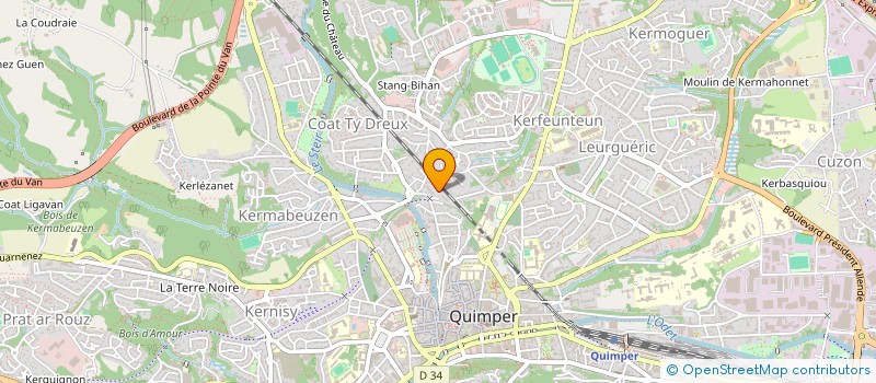 localisation de l'entreprise MONSIEUR MICKAEL VAULEON  QUIMPER