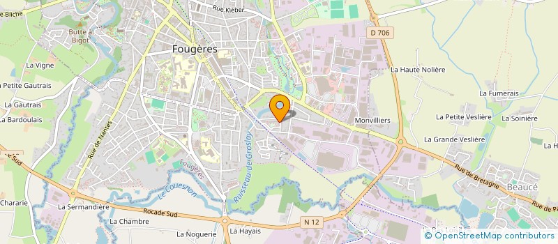 localisation de l'entreprise MONSIEUR MICKEAL QUEUGNIET à FOUGERES