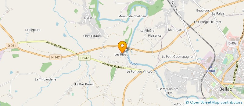 localisation de l'entreprise MONSIEUR MIKAEL BOURGUE à PEYRAT-DE-BELLAC