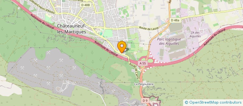 localisation de l'entreprise MONSIEUR MIKAEL CASTAGNET  CHATEAUNEUF-LES-MARTIGUES