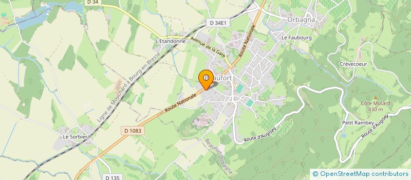 localisation de l'entreprise MONSIEUR MIKAEL COMPARET  BEAUFORT-ORBAGNA