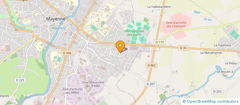 localisation de l'entreprise MONSIEUR MIKAEL MULLOT à MAYENNE