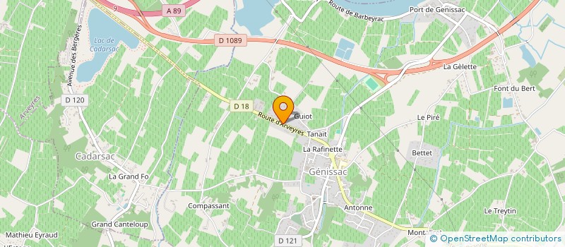 localisation de l'entreprise MONSIEUR MIKAEL QUEYLAT  GENISSAC