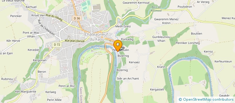 localisation de l'entreprise MONSIEUR MIKAEL THEOTEC à CHATEAUNEUF-DU-FAOU